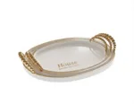3-Piece Round Tray Set with Bubble Handles