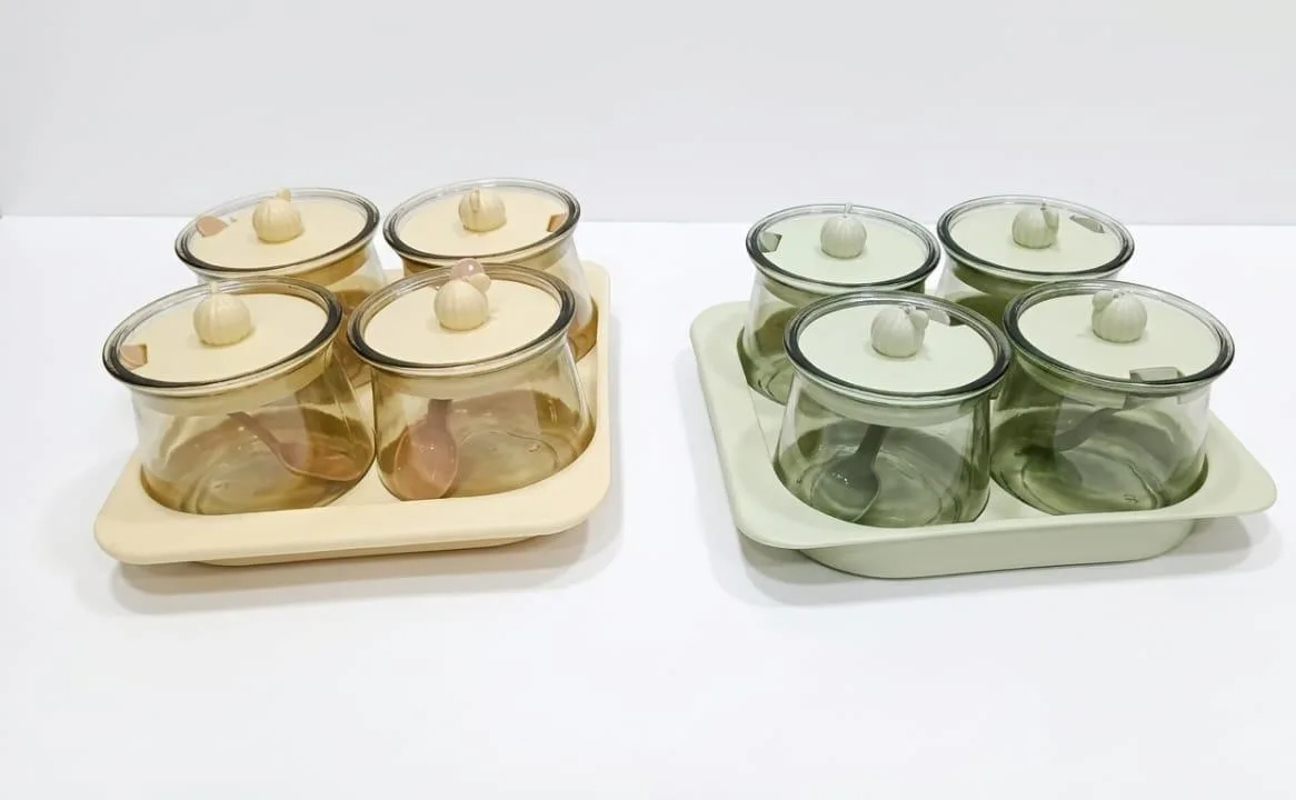 4-Piece Glass Spice Jar Set - Image 1
