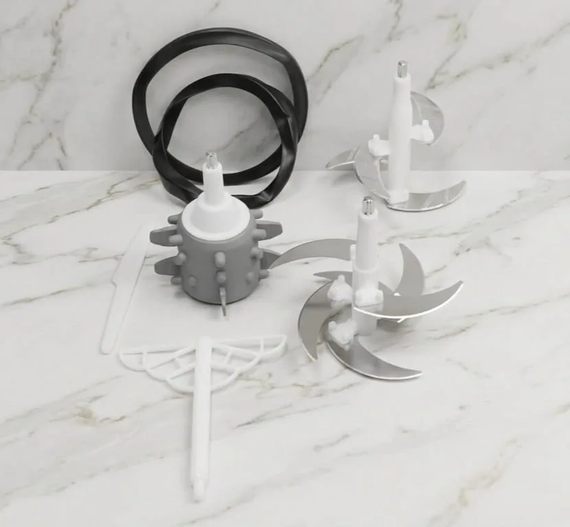 3L Food Chopper - 2 Bowls (Glass & Stainless Steel) - Image 2