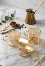 Pyrex Teapot Set + 6 Cups + Wooden Stand - Image 2