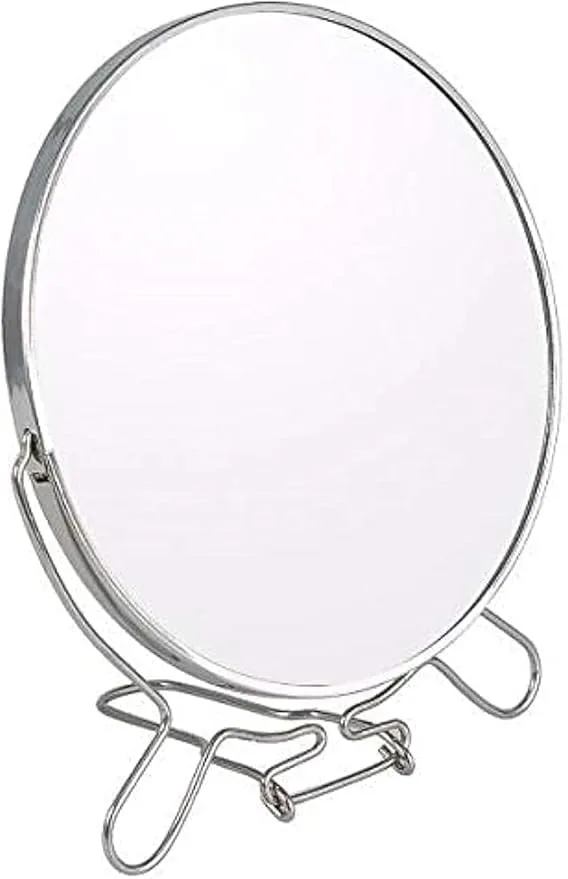 Silver Metal Vanity Mirror with Stand (2-Way) - Image 5