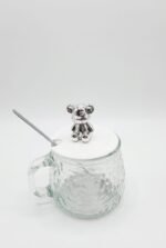 Glass Bear Mug with Spoon