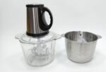 3L Food Chopper - 2 Bowls (Glass & Stainless Steel)
