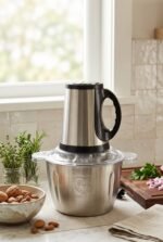 3L Food Chopper - 2 Bowls (Glass & Stainless Steel) - Image 3