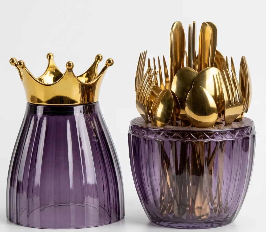 "Crown design cutlery set" - Image 1