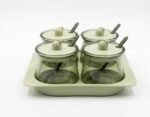 4-Piece Glass Spice Jar Set - Image 3