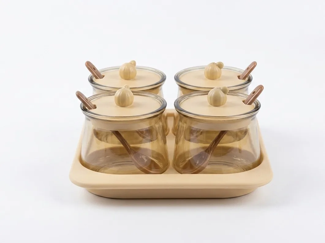 WhatsApp Image 2026-06-03 at 4.13.37 PM 4-Piece Glass Spice Jar Set - Image 1