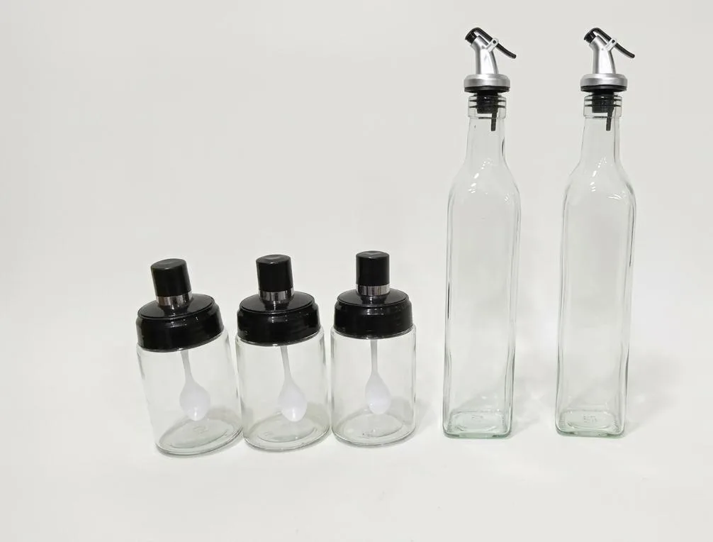 ⁦طقم زجاج زيت 5 قطع⁩ - الصورة ⁦1⁩