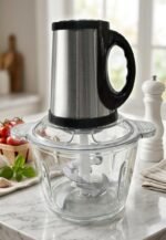 3L Food Chopper - 2 Bowls (Glass & Stainless Steel) - Image 4