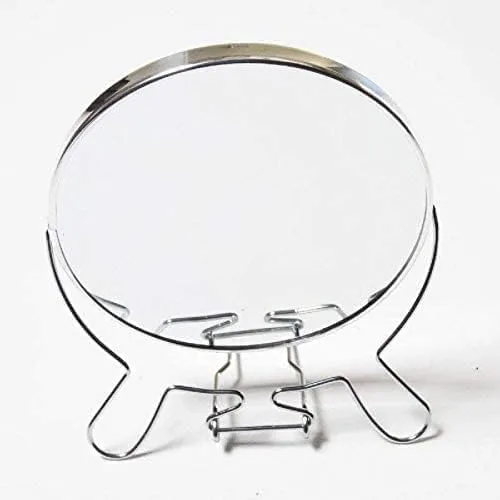 Silver Metal Vanity Mirror with Stand (2-Way) - Image 6