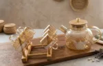 ⁦طقم براد بايركس+6 فناجين+حامل خشب⁩ - الصورة ⁦5⁩