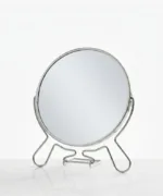 Silver Metal Vanity Mirror with Stand (2-Way)