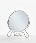 Silver Metal Vanity Mirror with Stand (2-Way)