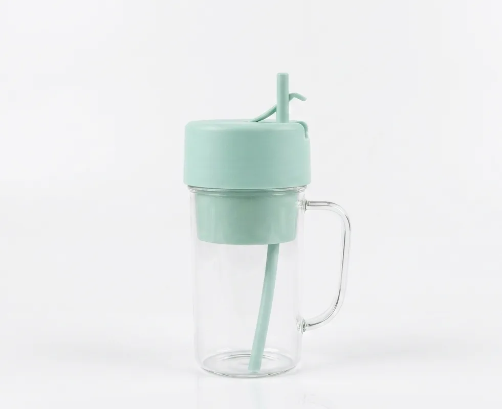 Mug with Straw and Frother - Image 1