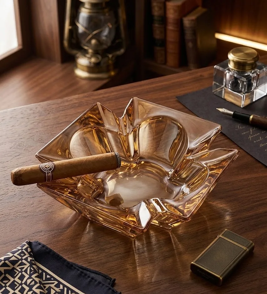 Blinkmax Glass Ashtray (Amber / Smoked) - Image 3