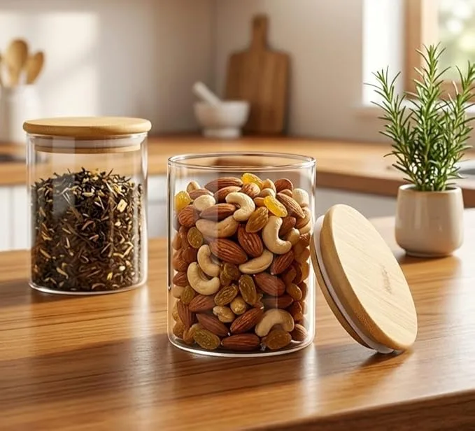 3-Piece Round Glass Jar Set - Image 3