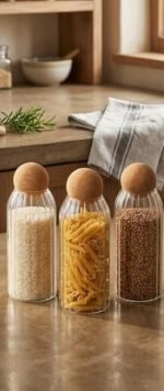 3-Piece Glass Spice Jar Set with Ball Lid - Image 2