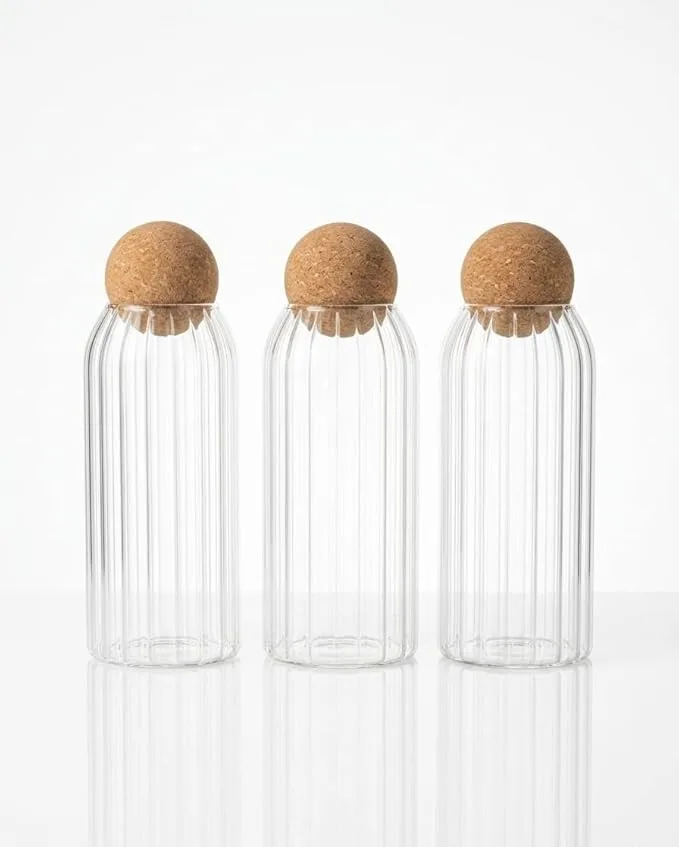 3-Piece Glass Spice Jar Set with Ball Lid - Image 1