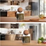 3-Piece Glass Spice Jar Set with Round Ball Lid (Small) - Image 2