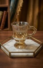 ⁦طقم كوبايات زجاج (اسود,عسلي,ابيض,)⁩ - الصورة ⁦6⁩