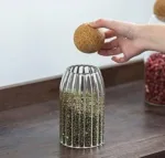 ⁦برطمان بايركس مضلع وسط بغطاء كوره⁩ - الصورة ⁦4⁩