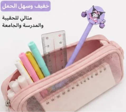 ⁦أقلام مدرسية،مستلزمات مكتبية،طقم 6 أقلام جاف بتصميم كرتوني مع جرس ديكوري – حبر أزرق – ألوان متنوعة – للمدرسة والمكتب وتدوين الملاحظات⁩ - الصورة ⁦4⁩