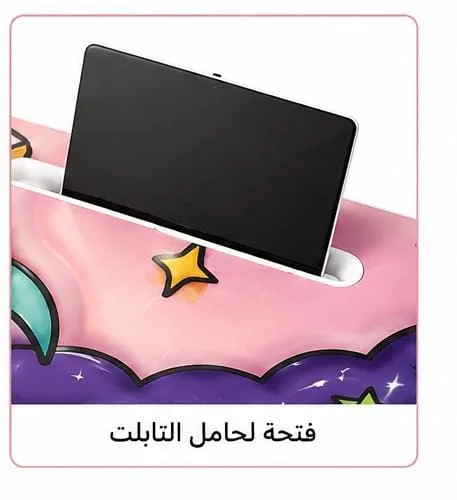 ⁦طاولة لابتوب قابلة للطي متعددة الاستخدامات والاشكال مع حامل تابلت وحامل كوب.⁩ - الصورة ⁦5⁩