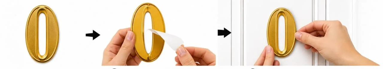 ⁦أرقام منازل ذهبية فاخرة بارزة, مكونه من 5 ارقام⁩ - الصورة ⁦4⁩