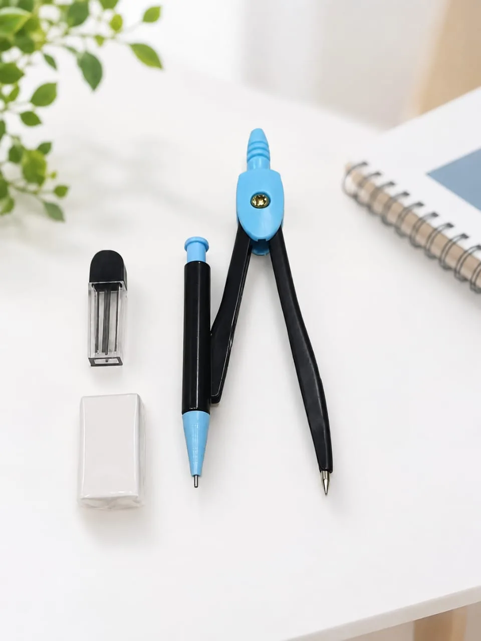 7-Piece Geometry Tool Set for Students – Compass, Ruler, Protractor, Squares, and Accessories for Drawing and Measuring - Image 5