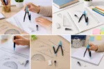 7-Piece Geometry Tool Set for Students – Compass, Ruler, Protractor, Squares, and Accessories for Drawing and Measuring - Image 3