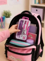 7-Piece School Geometry Set in a Storage Case – Drawing and Measuring Tools for School Use - Image 3