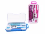7-Piece School Geometry Set in a Storage Case – Drawing and Measuring Tools for School Use