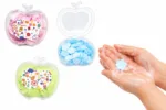 Kids Colorful Multi Shape Paper Soap in Apple Shaped Container - Image 2