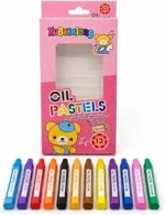 Kids Top Quality 12 Color Bright Oil Pastels Set - Image 2