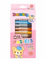 Kids Top Quality 12 Color Bright Oil Pastels Set