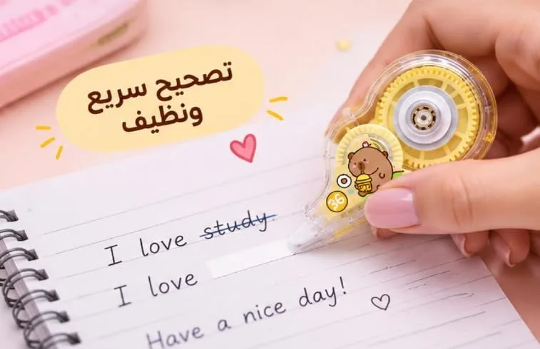 ⁦شريط تصحيح أخطاء لطيف للأطفال والطلاب بطول 5 أمتار⁩ - الصورة ⁦4⁩