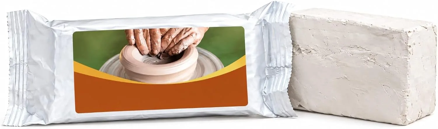 ⁦طين صلصال طبيعي للفخار والأعمال اليدوية (أبيض وبني)⁩ - الصورة ⁦1⁩