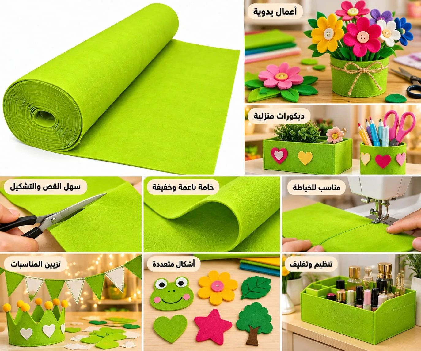 • Premium Felt Fabric Roll for Crafts - 3 Meter Piece (9 Colors Available) - Image 6