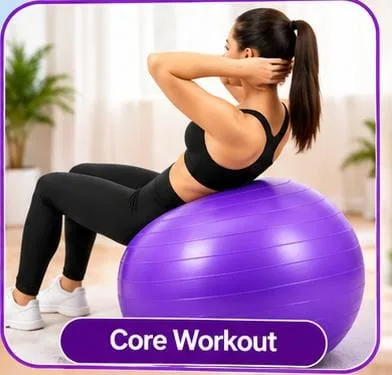 •  Professional Gym & Yoga Exercise Ball 80cm - Available in 5 Vibrant Colors - Image 7