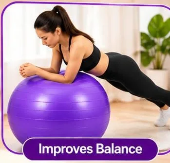 •  Professional Gym & Yoga Exercise Ball 80cm - Available in 5 Vibrant Colors - Image 8